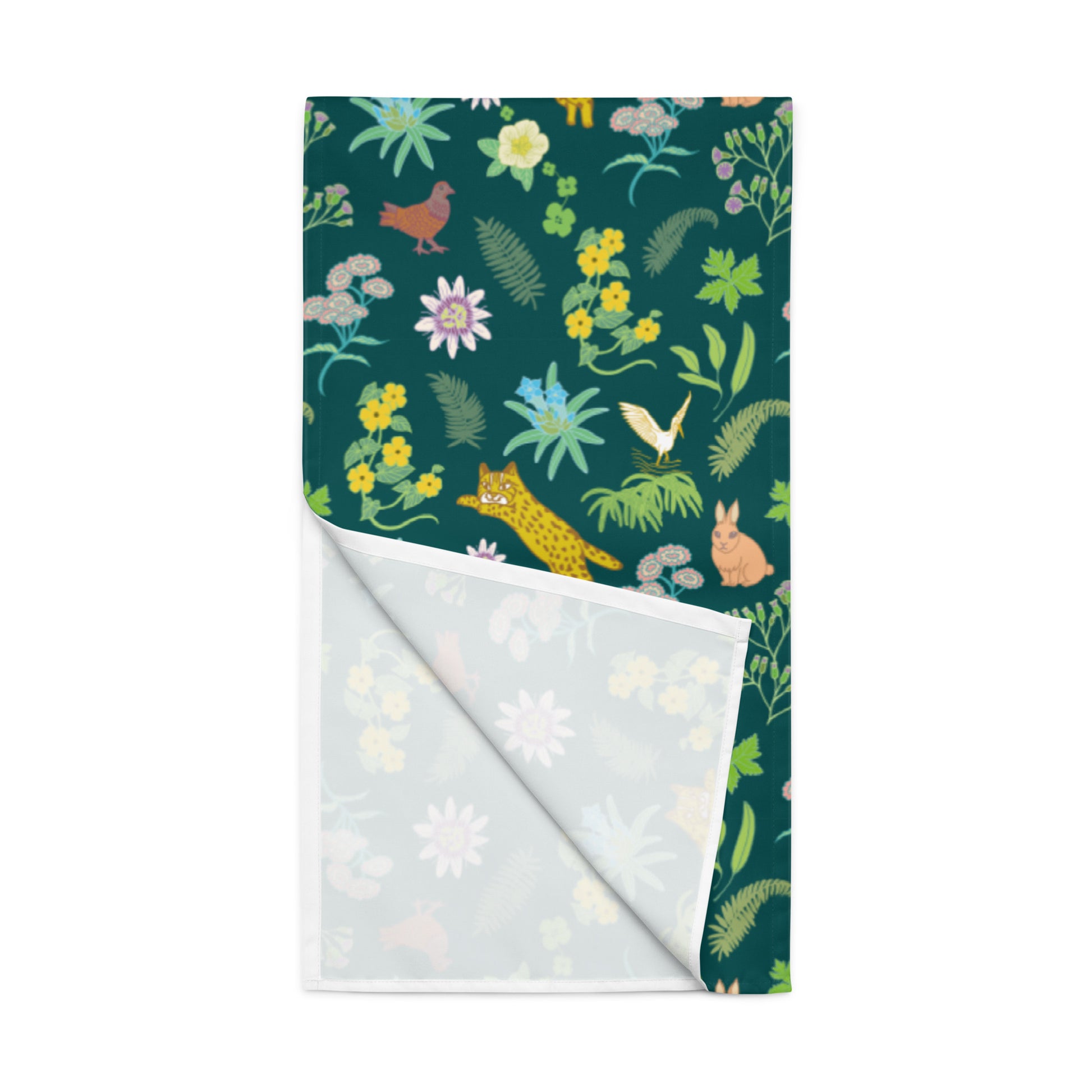 石虎樂園桌旗 背面米白色 | Table Runner Off-White Reverse Side Polyester Fabric